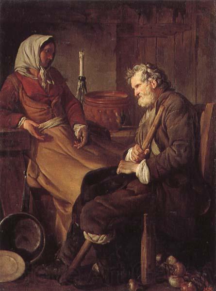 Jean-Baptiste marie pierre Old Man in a Kitchen Norge oil painting art